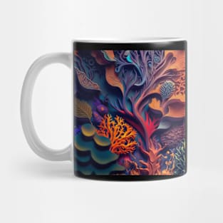 Root and Leaf Deep Sea Pattern - Oceanic Delight Mug